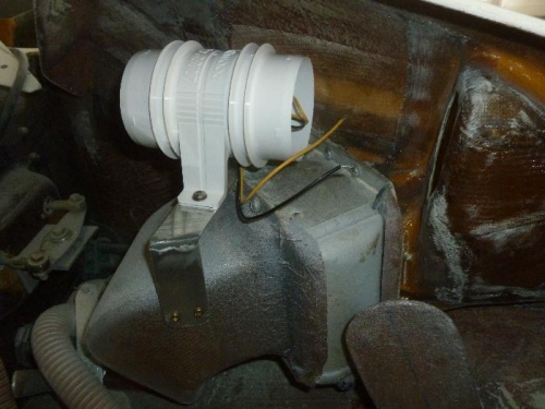 Return air bracket and mounted fan