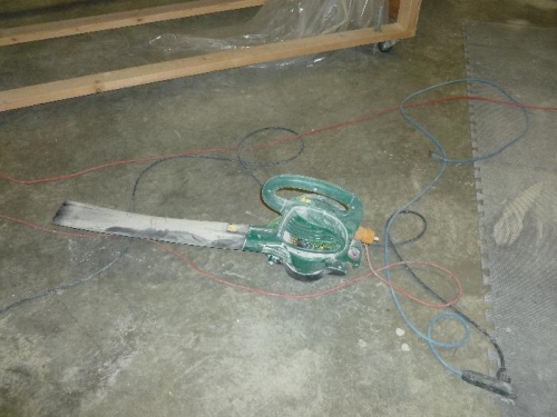 Leaf blower for the job