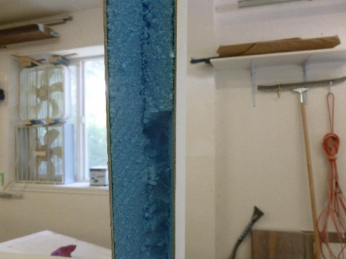 Removing foam before sanding