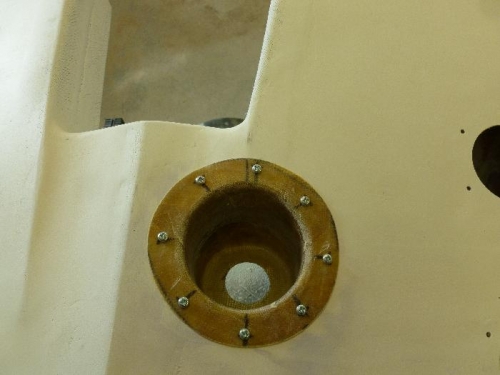Nut plates on and sand flange