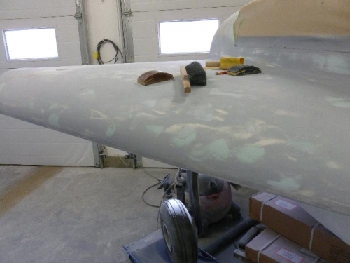 Small low areas sanded out