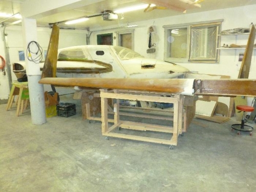 Shop is move around for wing work