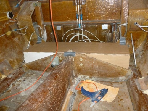 Cardboard template for back panel.