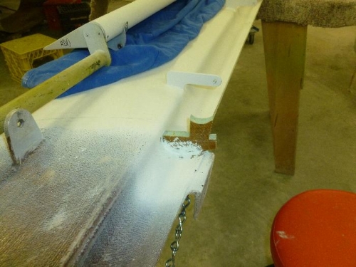 Bondo to hold in place