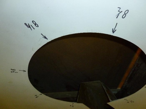 Measurements from bottom of strake to top.