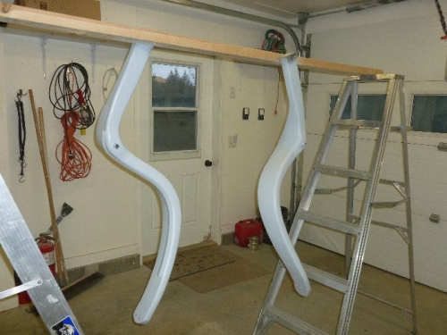 Got some primer sealer on legs