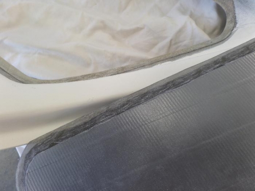 Door and glass ready for resin