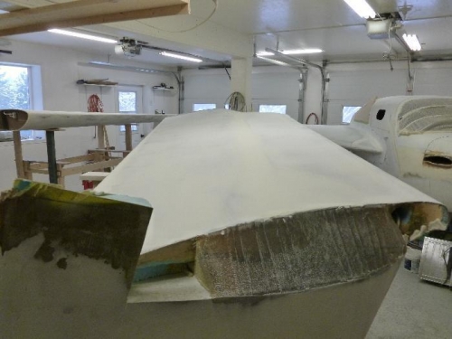 The wings are sanded