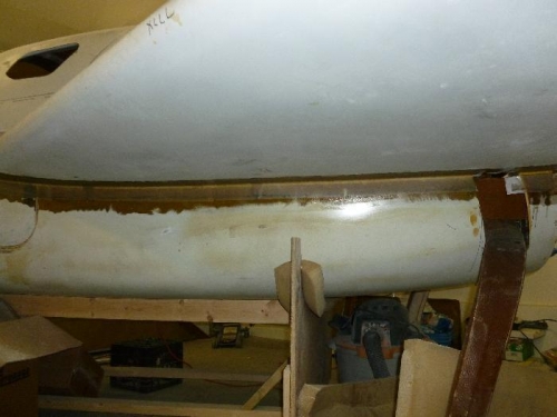 Bottom of lower strake