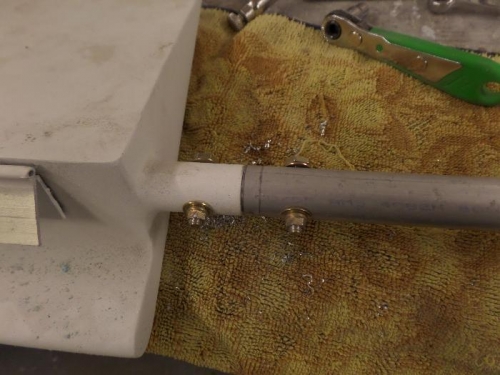 Aileron extension was bolted on.