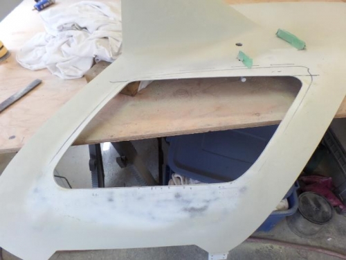 Door cut and ready for window.