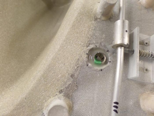 5 min epoxy heated to flow.