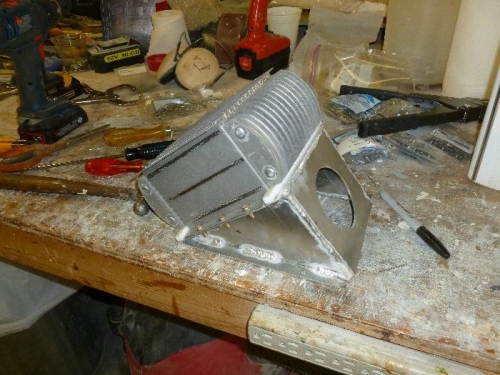 Nut anchors installed for screws