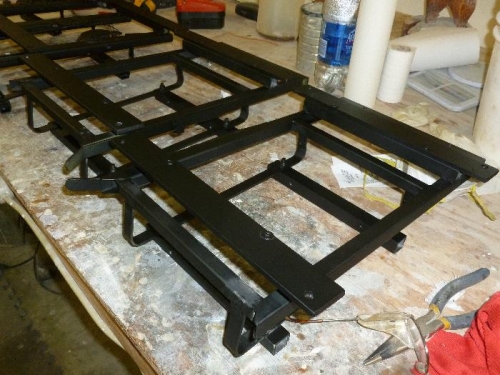 Back seat sliding rails