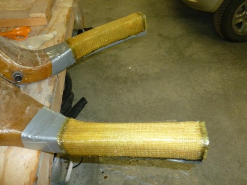 TRIAX in place and curing