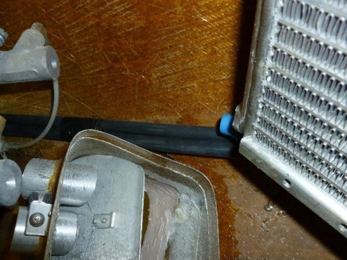 Oil tubes in place to be flared