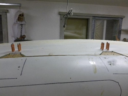 Doors are clecoed in place