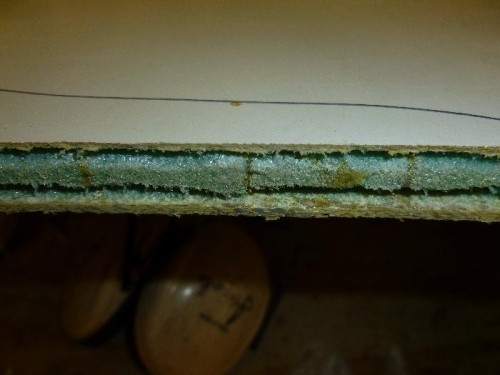 Dog house foam removed for slurry