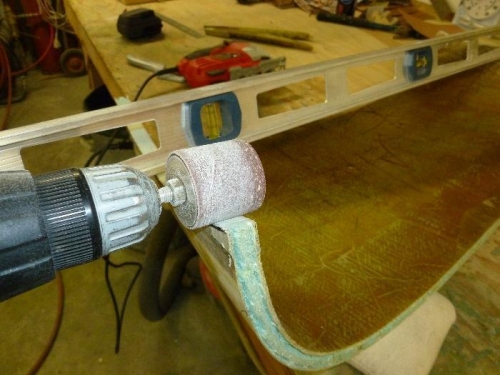 Drum sander work great for this