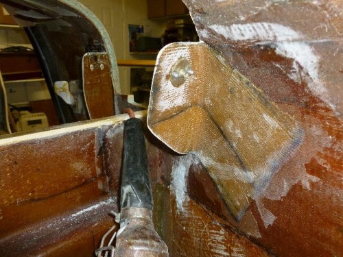 Structural fiber glued nut plates in  place.