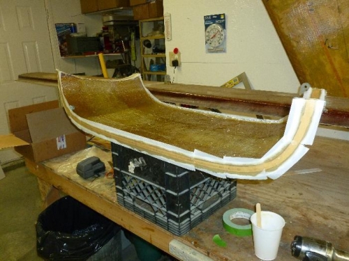 Dog house with bid & peel-ply