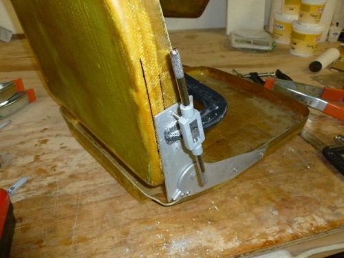 On the line and drill and tap