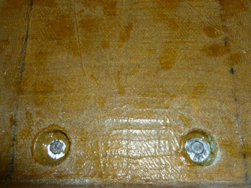 Hoged out for washer and 1/4