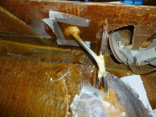 Up and true to the fuel shut off valve.