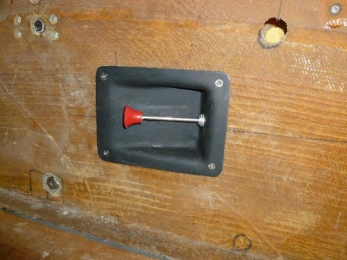 Knob holder in place