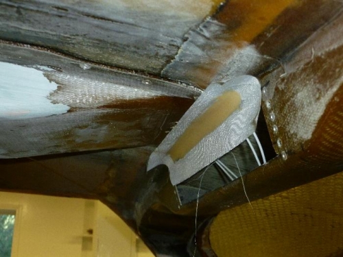 Rivets in counter sunk holes