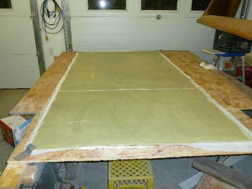 Foam glassed with peel-ply