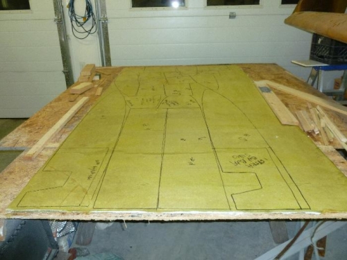 All bulkheads and baffles are marked out