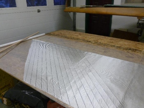 Lots of cloth was cut for the baffles