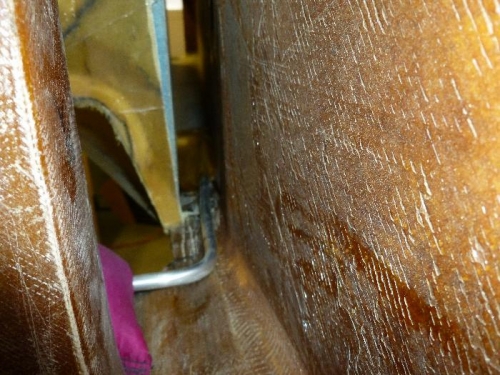 Back fuel tank line resined in place