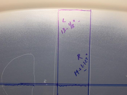 close-up of measurements