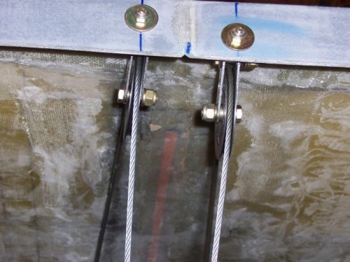 bottom pulleys on firewall flange