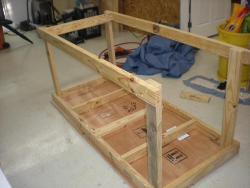 Built new work bench for Andrew's workshop
