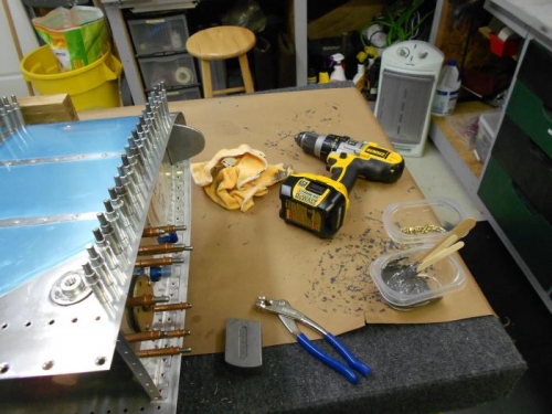 Tools and Proseal used for riveting