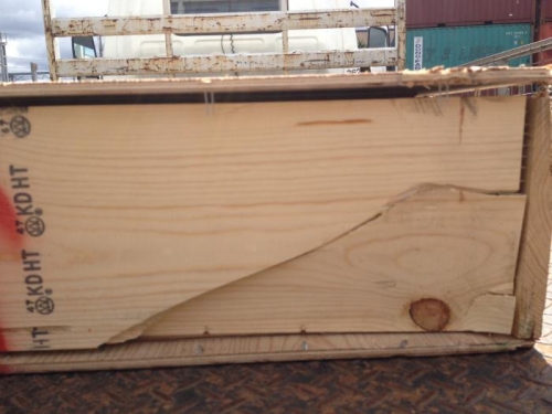 Damaged Crate Curtesy of Australian Ports...
