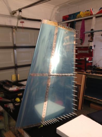 All Front Spar Rivets completed.