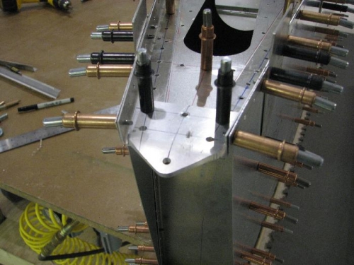 Upper rudder mount located and drilled