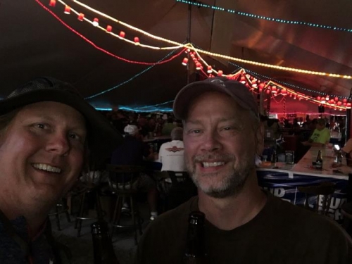 Me and Greg at the SOS brothers tent