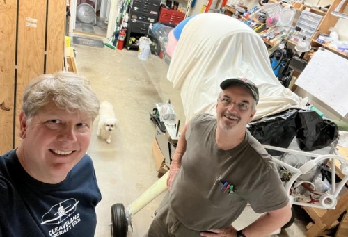 The two (and a half) amigos after a lot of progress in the shop this weekend