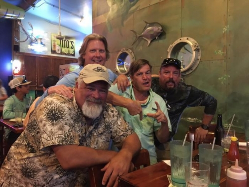 Mike, me, Bill, Steve after dinner