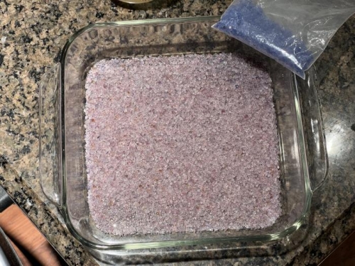 pink crystals - pre oven
