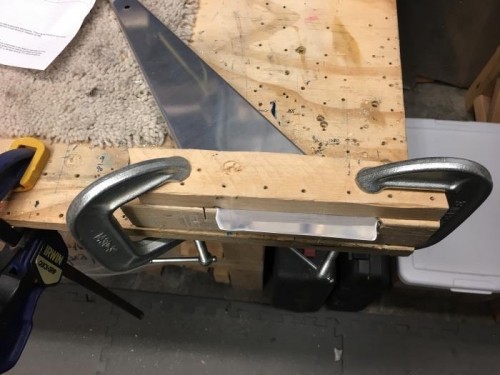 bending the new end on the left rib