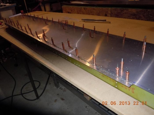 Hinge and skin drilled