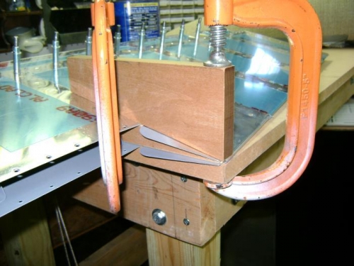 Clamped with bending block