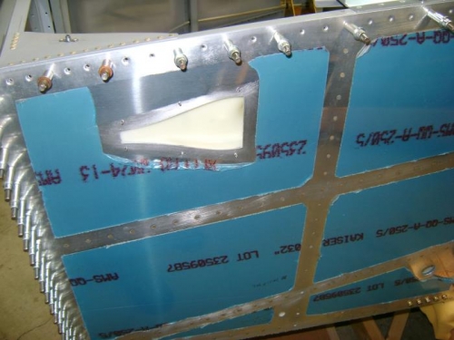 Drill left duct to fuselage