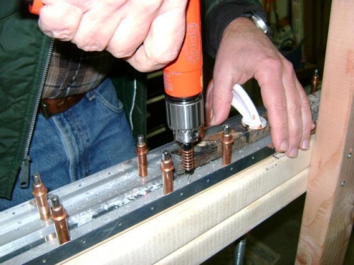Close up on drilling